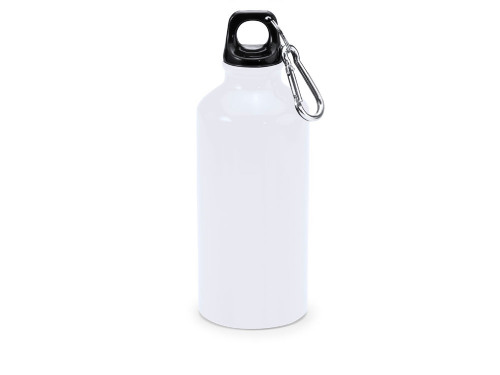Алюминиевая бутылка ATHLETIC с карабином, 400 мл, белый