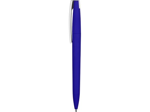Ручка пластиковая soft-touch шариковая Zorro, синий/белый