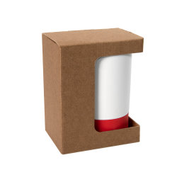 Коробка для кружки 23501 с подиумом, размер 11,9 х 8,6 х 15,2 см, микрогофрокартон, коричневый (коричневый)