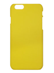 Чехол для iPhone 6 / 6S пластиковый прорезиненный, жёлтый лимонный